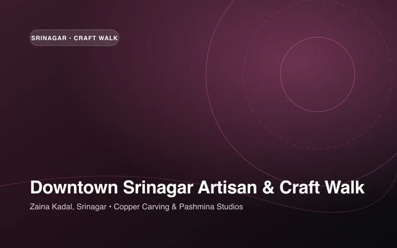 Downtown Srinagar Artisan & Copper Craft Walk — photo 1